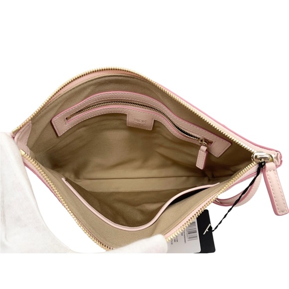 MCM New With Tags Powder Pink Logo Flat Pouch/ Clutch Crossbody Purse - Picture 10 of 12